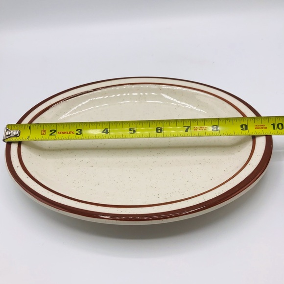 Vintage 1970’s Rego brown rim speckled oval serving platter. - Picture 4 of 6